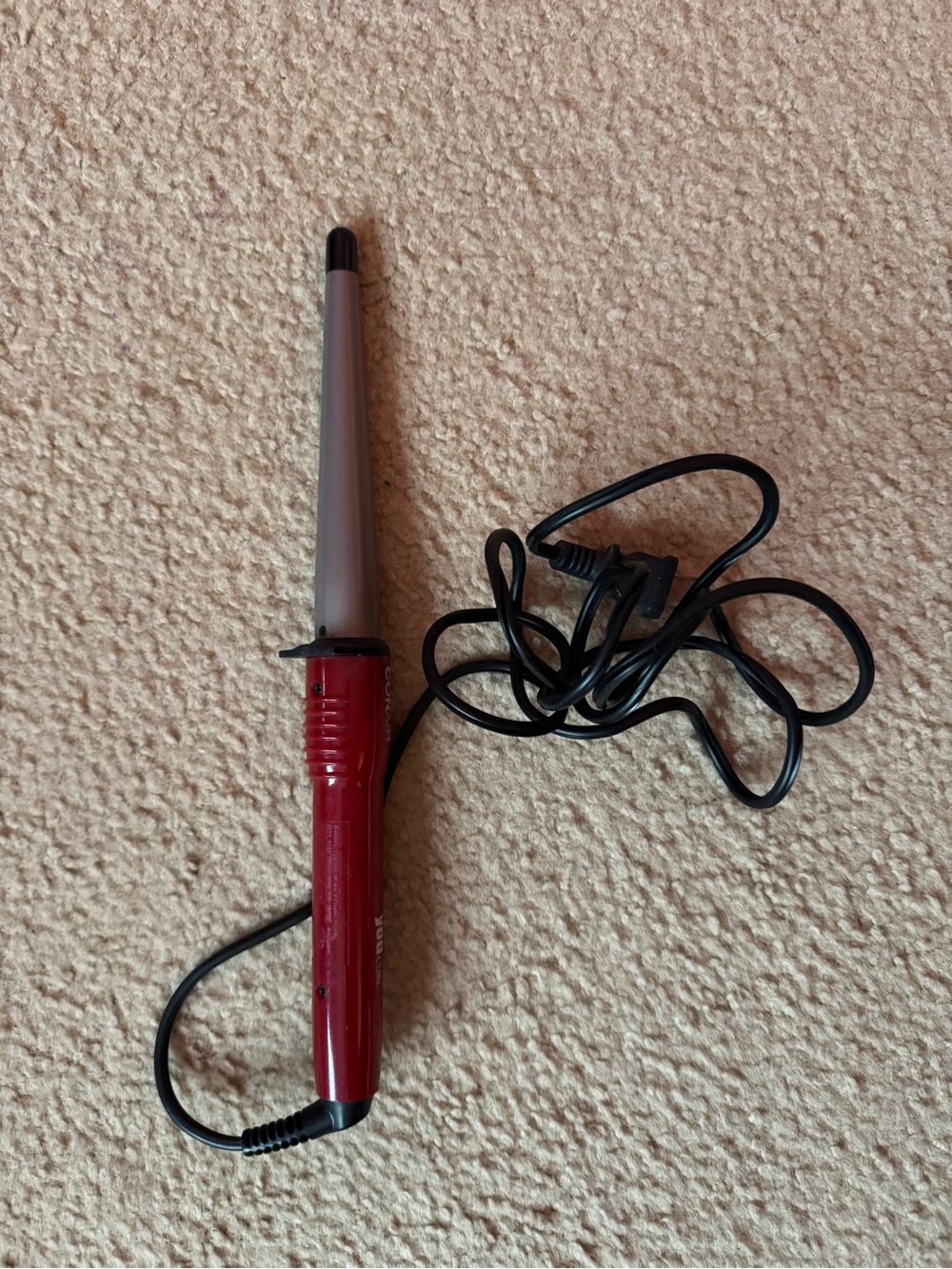 Red Tapered Curling Wand - Professional Hair Styling Tool